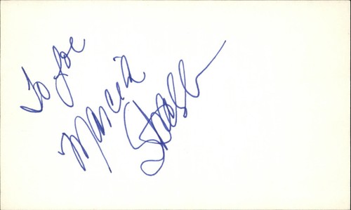 Scheda indice 3x5 autografata